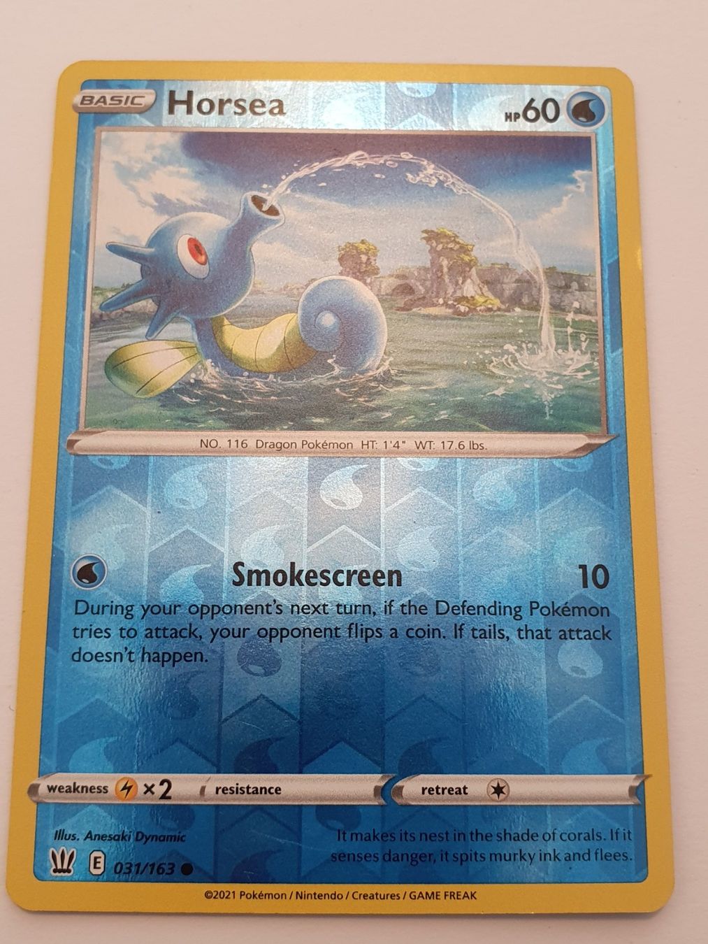 Pokémon Carte collezionabili: Horsea / 2021 Pokémon / Reverse Holo – Usato da Oberdorf BL venduto da BaldenEagle