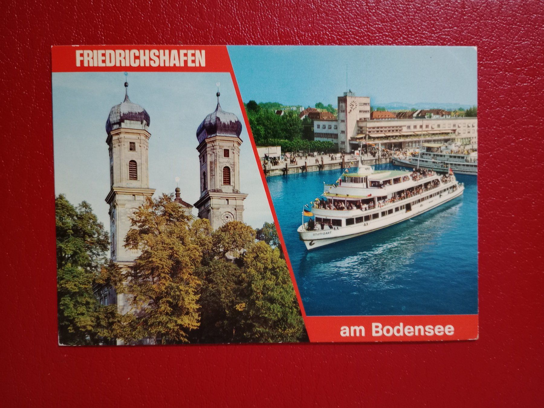 Cartoline postali: Friedrichshafen am Bodensee mit Schiff MS Stuttgart – Usato da Küttigen venduto da Melisch1000