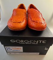 Sorgente Damenschuhe geflochten Leder orange Grösse 35.5 neu