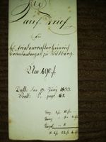 Alter Kaufbrief von 1833