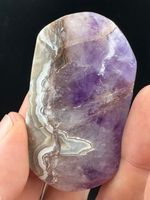 Amethyst mit Achat Handschmeichler Heilstein