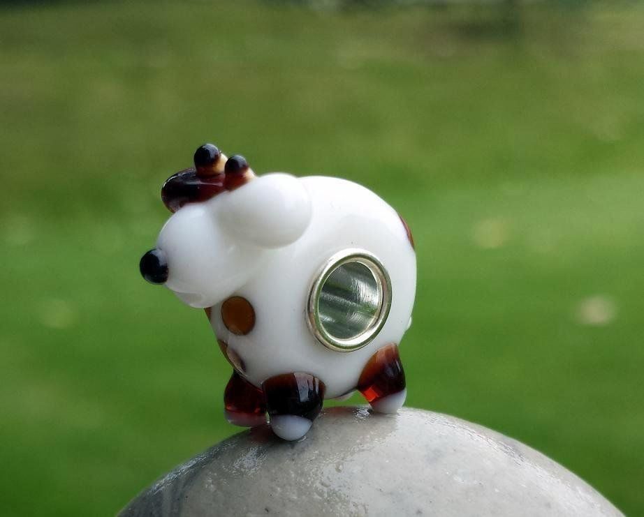 Perle (finte): Lampwork Hund-Glasperle Glass Bead – Nuovo (secondo la descrizione) da Langenthal venduto da flowersNbirds 2