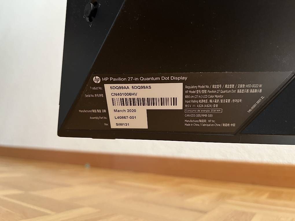 Hewlett Packard Monitore: HP Pavilion 27" Bildschirm – Gebraucht aus Willisau von freerider1080 3
