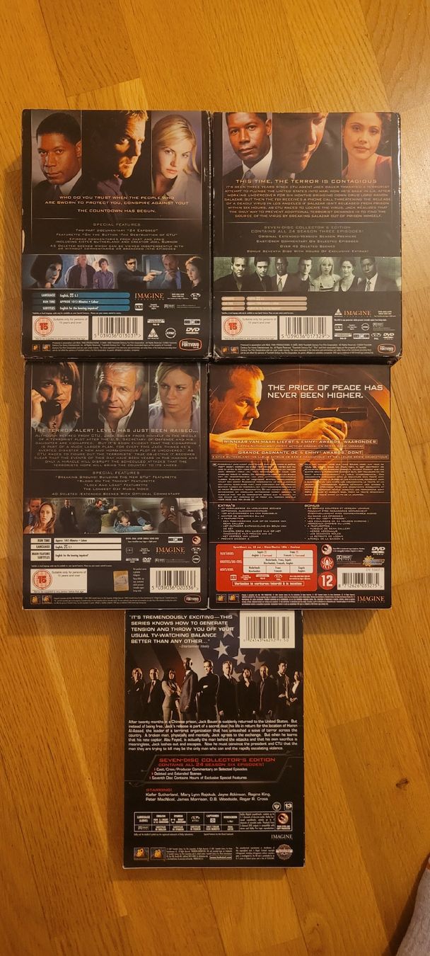 Alle DVDs: 5 full seasons of "24" with Keifer Sutherland – Gebraucht aus La Tour-de-Peilz von MrSputs 1