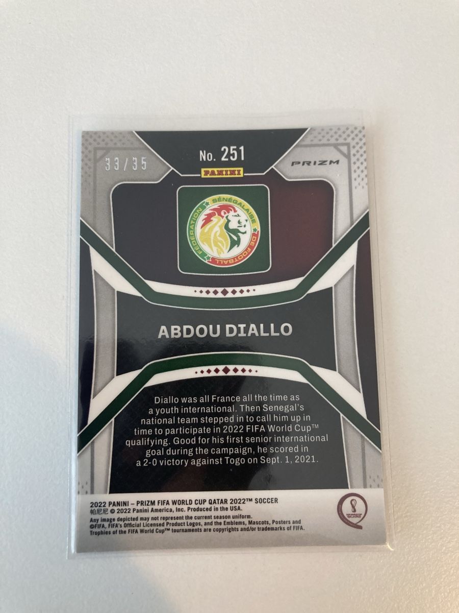 Panini Carte collezionabili: Abdou Diallo 33/35 Panini Prizm 2022 – Nuovo (secondo la descrizione) da Wohlen AG venduto da Liridon22 1