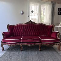 Prunkvolles Louis-XV-/Rokoko-Sofa mit passendem Fauteuil
