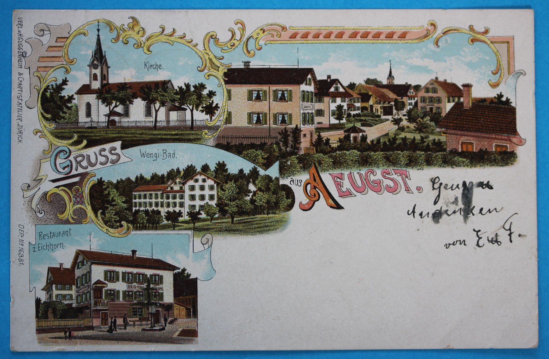 Cartoline postali: AEUGST LITHO AK – Usato da Lotzwil venduto da pirolh