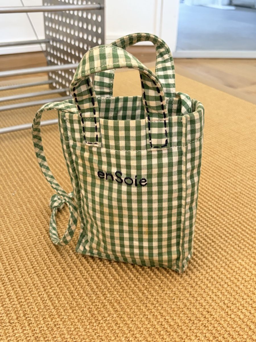Ensoie Taschen: Ensoie Micro Cabas Bag Vichy green – Gebraucht aus Zürich von fischersfritzli 1