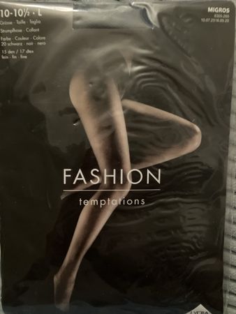 Neue, schwarze Damenstrumpfhose, Gr. L, 20 Den,