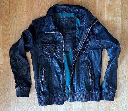 SUPERDRY Leder Jacke Gr. XL (L)