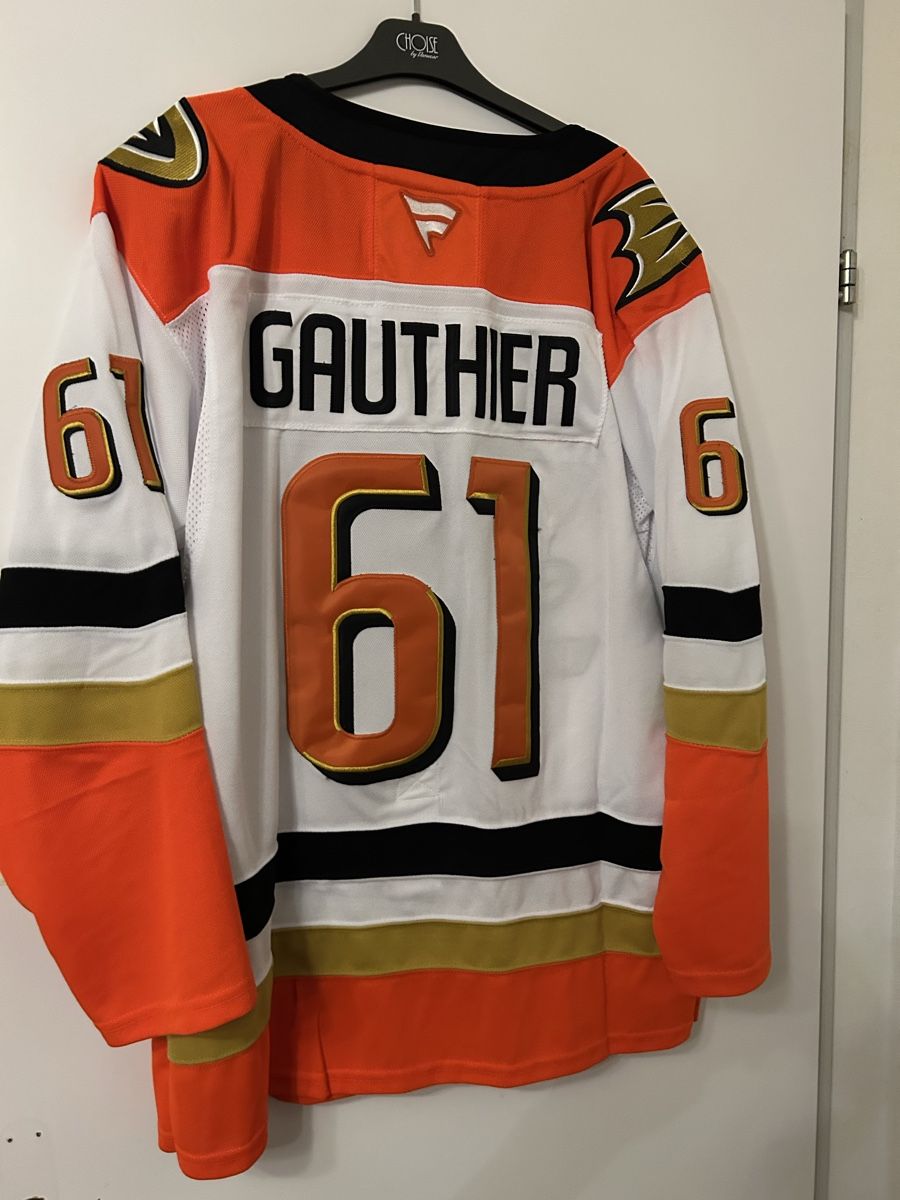 Canottiere & Pantaloni: AnaheimDucks #61Gauthier Jersey – Nuovo e nell'imballaggio originale da Effretikon venduto da PrimeTimeB 1