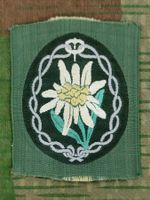 Ärmelabzeichen Wehrmacht, Gebirgsjäger, Edelweiss gewoben V1
