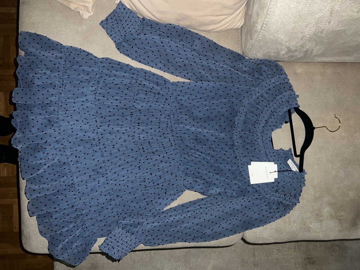 Sandro Vestiti: Sandro Kleid blau Gr.34 – Nuovo e nell'imballaggio originale da Niederhasli venduto da aleksandra.st 3