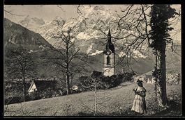 AK Altdorf, Teilansicht mit Gitschenstock und Kirche
