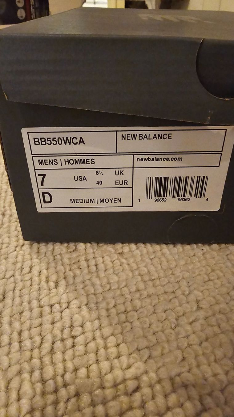 Scarpe da uomo: New Balance 550 Core Sneakers – Nuovo e nell'imballaggio originale da La Chaux-de-Fonds venduto da little_bubble 1