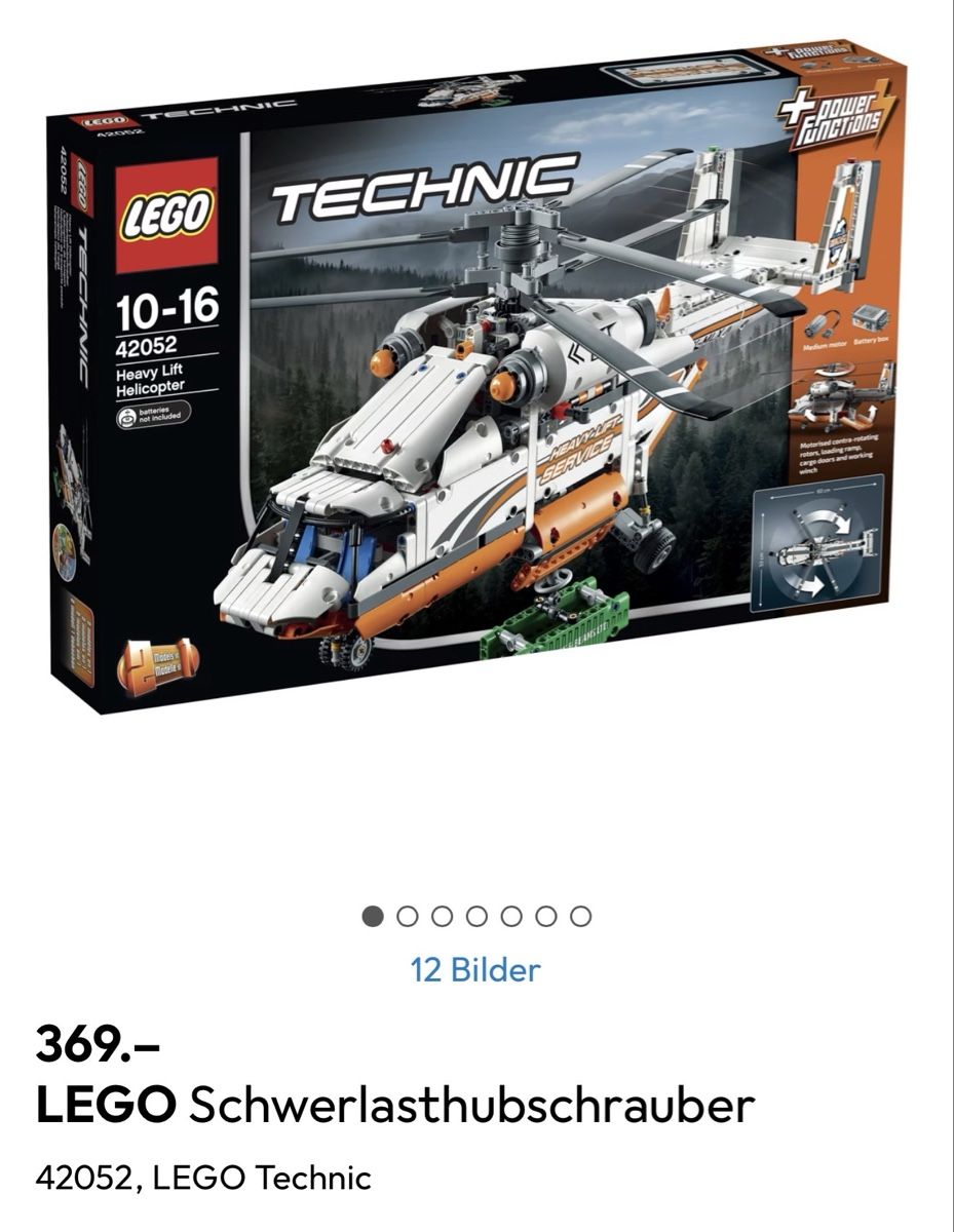 Lego Kit di costruzioni: LEGO Technic Schwerlasthubschrauber – Usato da Luzern venduto da Sbalu1984