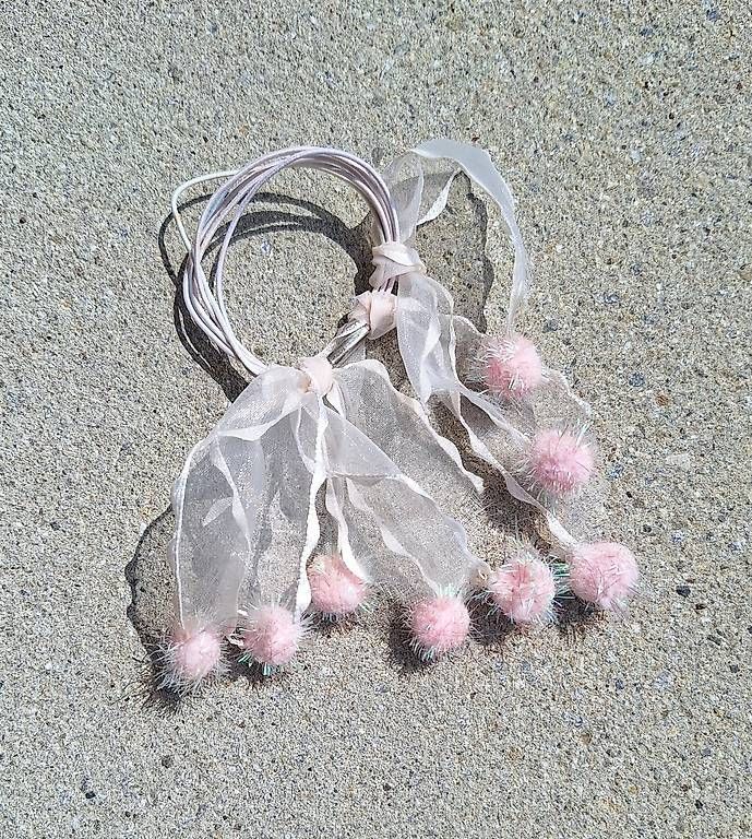 Accessori per capelli: rosa Haargummi mit glitzer Pom Pons – Nuovo (secondo la descrizione) da Urdorf venduto da Jeani_ 3
