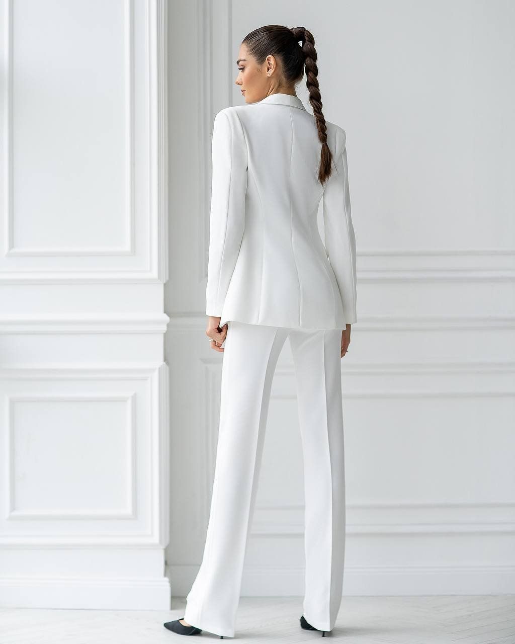 Anzüge & Kostüme: White Pants Suit with Slim Fit Jacket Size: M – Neu und originalverpackt aus Zürich von Ms.Me-Fashion 1