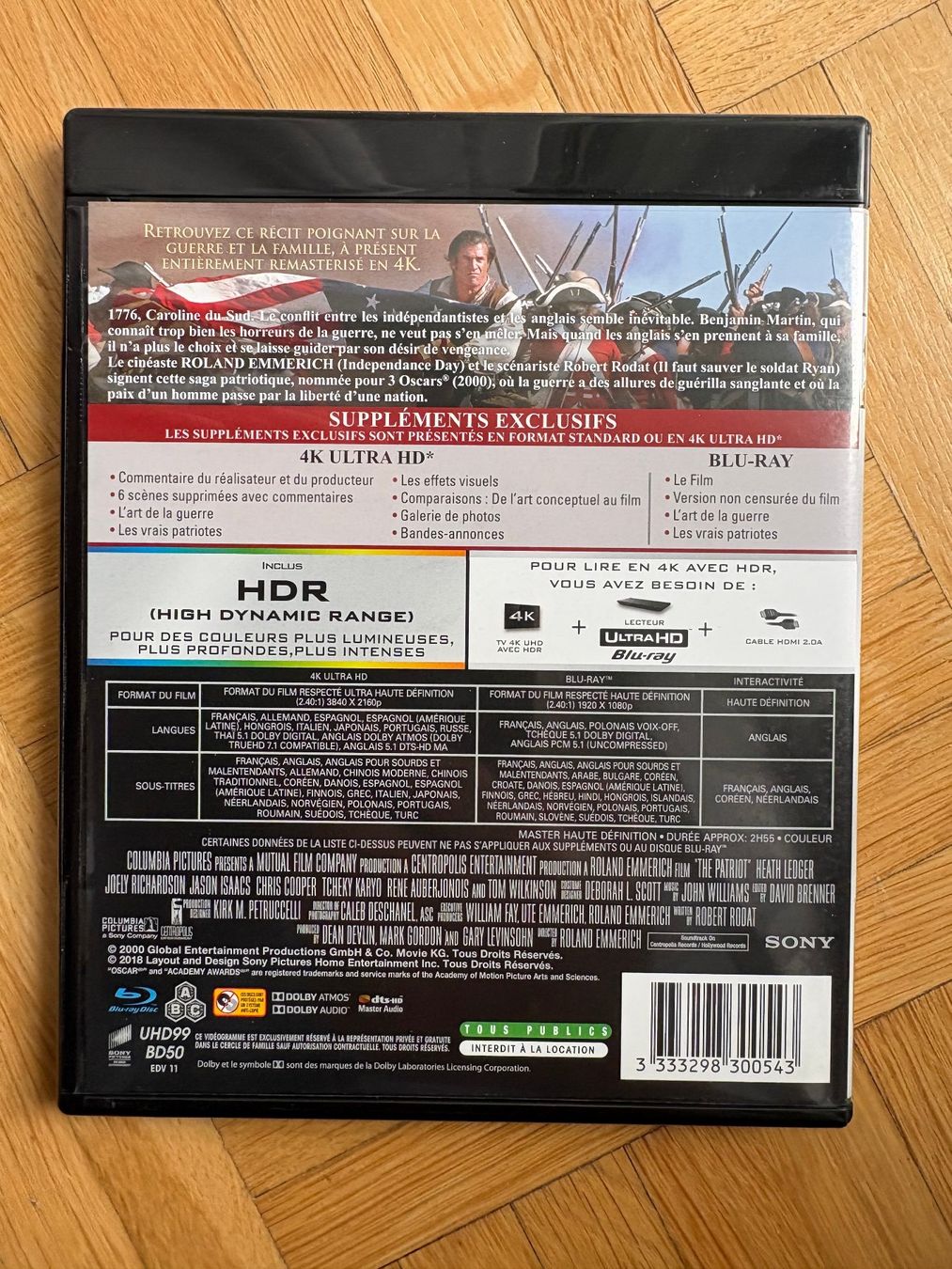 Tutti i DVDs: The Patriot - 4K UHD + Blu-ray – Nuovo (secondo la descrizione) da Zürich venduto da Malcom 2