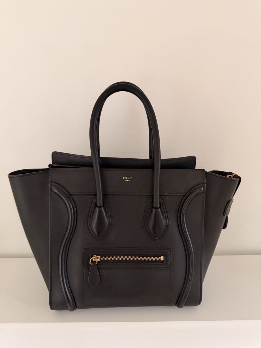 Celine Borse da donna: Celine Luggage Tote, Black Leather Handbag – Usato da Kreuzlingen venduto da wk.