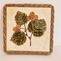 Untersetzer mit Herbstdekor Vintage Fliese