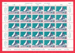 1965  Matterhorn  LOT Bogen+einz.  40x 10Rp.** Postfrisch **