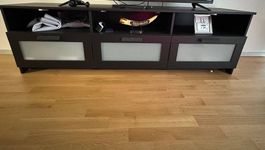 TV-Lowboard / TV-Möbel Schwarz  viel Stauraum