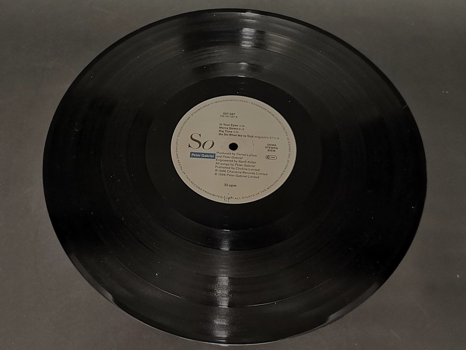 Dischi in vinile: PETER GABRIEL Album "So" Schallplatte Vinyl – Usato da Schaffhausen venduto da Restwert_SH 6