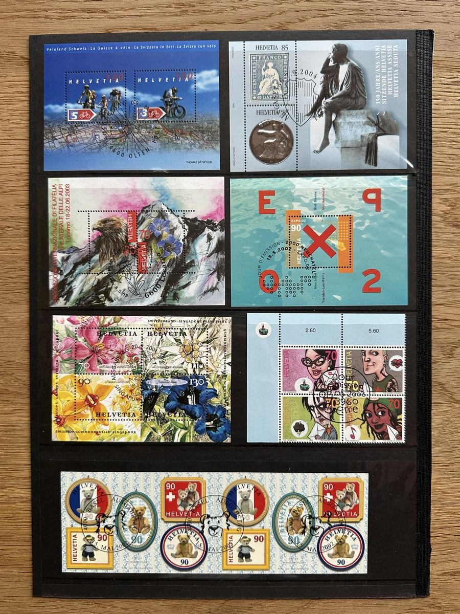 Tutti i francobolli: Schweiz - 2001-2006 Diverse Blocks und Kleinbogen mit ET Ste – Usato da Schmitten / FR venduto da Samsara169 1