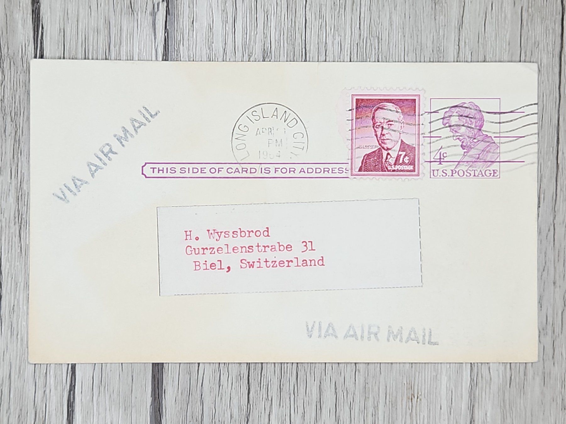 Tutti i francobolli: CL14 Carte Postale + Timbre USA 1964 – Usato da Cousset venduto da Patrick_Collections