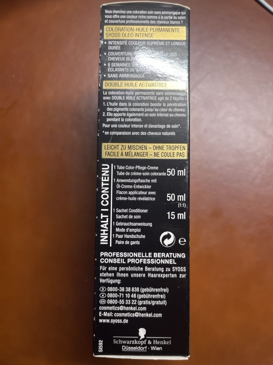Färbemittel: Syoss Oleo Intense Haarfarbe Helles Rot 5-92 – Neu und originalverpackt aus Winterthur von Simona038 2