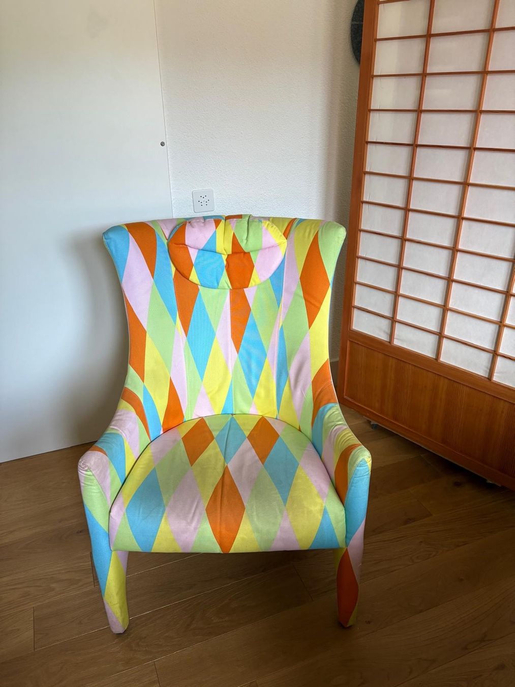 Poltrone: Sessel mit Rautenmuster bunt gemustert, Designermöbel – Usato da Ipsach venduto da kgr_x77q 1