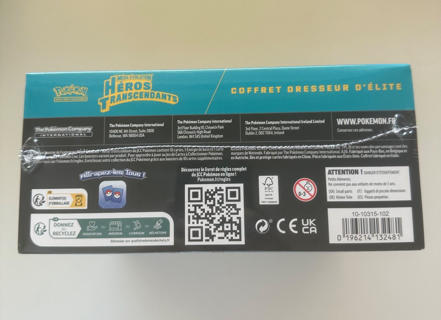 Pokémon Carte collezionabili: Pokémon - ETB Méga-Évolution Héros Transcendants - NEUF FR – Usato da Blonay venduto da GMarket 5
