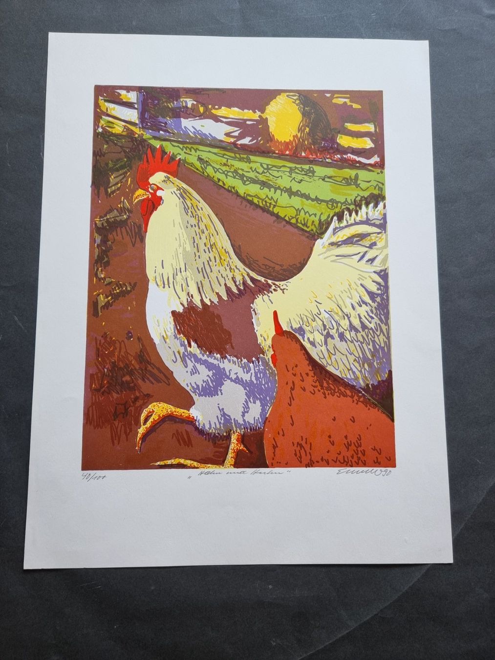 Arts picturaux & lithographies: WALTER EMCH LITHOGRAPHIE SIGNIERT NUMMERIERT – D'occasion à Gersau par grafik-kunst