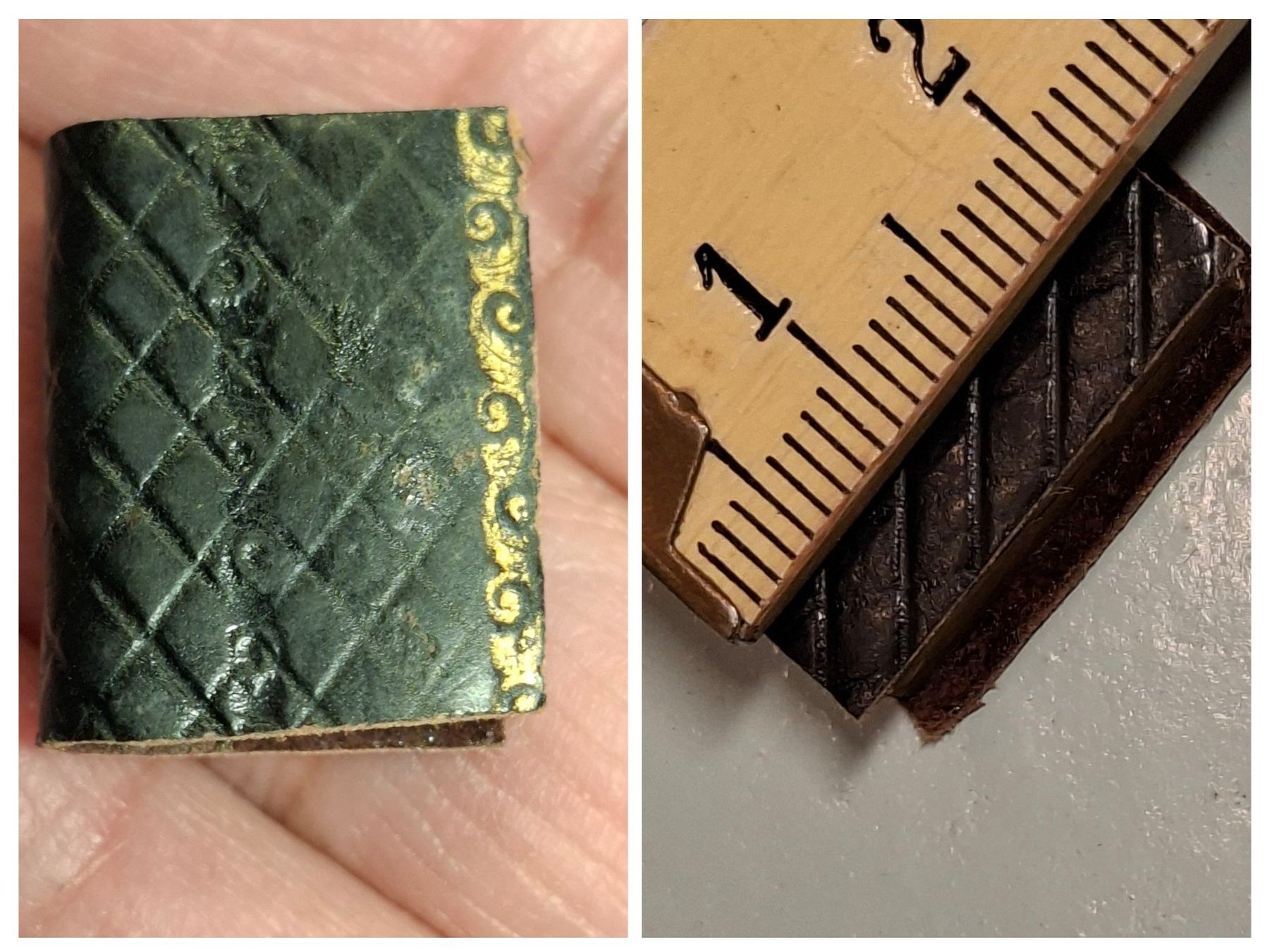 Case e mobili per bambole: Miniatur Tisch mit Buch, Handarbeit, wahrsch. Reutter – Usato da Schlieren venduto da Svenja7 4