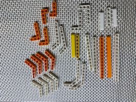 Lego Technik runde Lochbalken weisse orange gelbe 9398