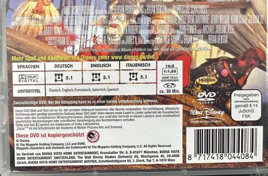 Tutti i DVDs: Muppets - Die Schatzinsel & der Zauberer von Oz – Usato da Beringen venduto da Mantafisch1 2