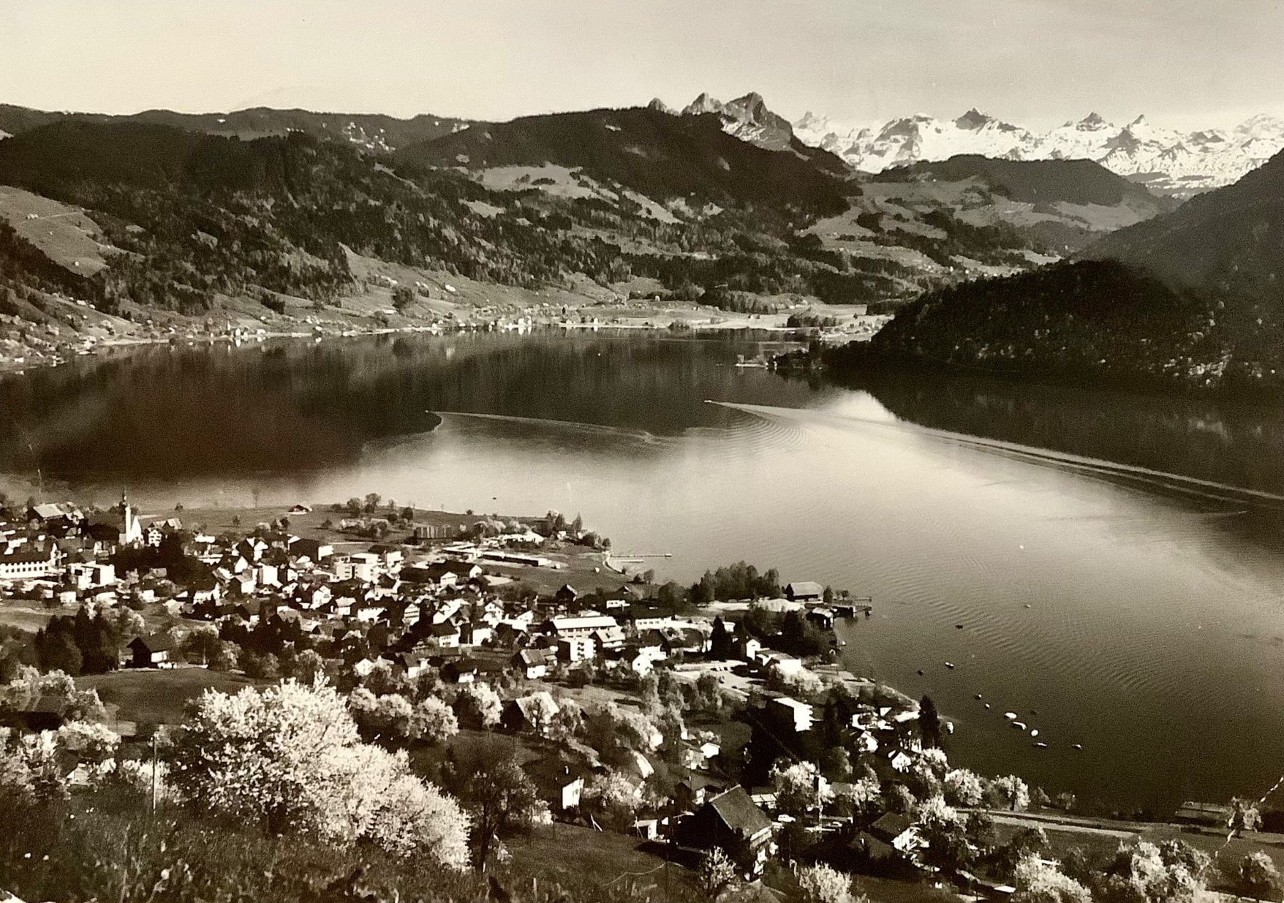 Cartes postales: 1972 - OBERÄGERI mit Hochalpen - Ägerisee - Grossformat – D'occasion à Root par ENGLAND-TREASURES 1