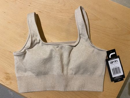 Aimn beige ribbed seamless bra