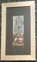 Walter Willisch - Brot und Milch kol. Holzstich