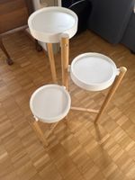 IKEA SATSUMAS Blumenständer Bambus/Weiss 78cm