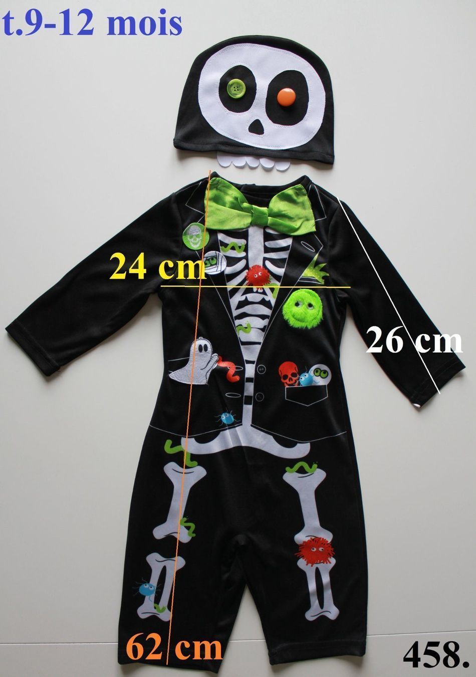 Costumi: Costume squelette / Skelett t. 9 - 12 mois – Usato da Peseux venduto da CoolShoping 1
