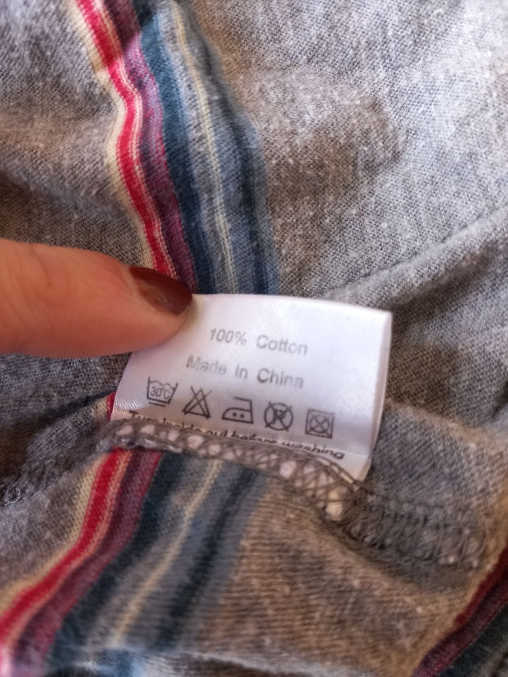 Top: Débardeur PINK rayé gris en coton – Usato da Faoug venduto da per_kp6r 3