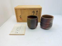 Teeschale Japan Chawan Keramik-  201 Jh. „Bizen“