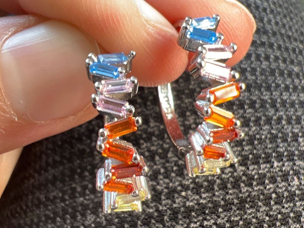 Beebeecraft 40 Creolen 925 Sterlingsilber - Sechseckige Ohrringschlaufen 20mm DIY Schmuck