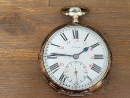 TASCHENUHR INVAR AUS SILBER "BÄHNLER" 51 MM