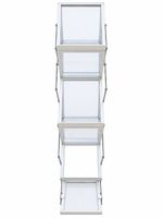 klappbares Aluminium-Regal mit 4 Ebenen und Transportkoffer