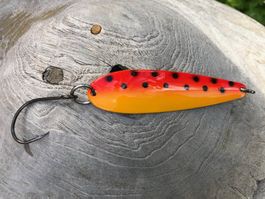 Schlepplöffel Glow Brown Trout ca. 95 mm