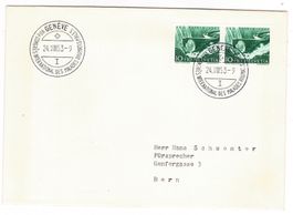 Lettre de Genève cachet S346 pour Bern le 24.VII.53