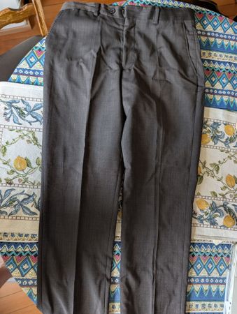 Brown charcoal pants 48 - 100% wool - good condition